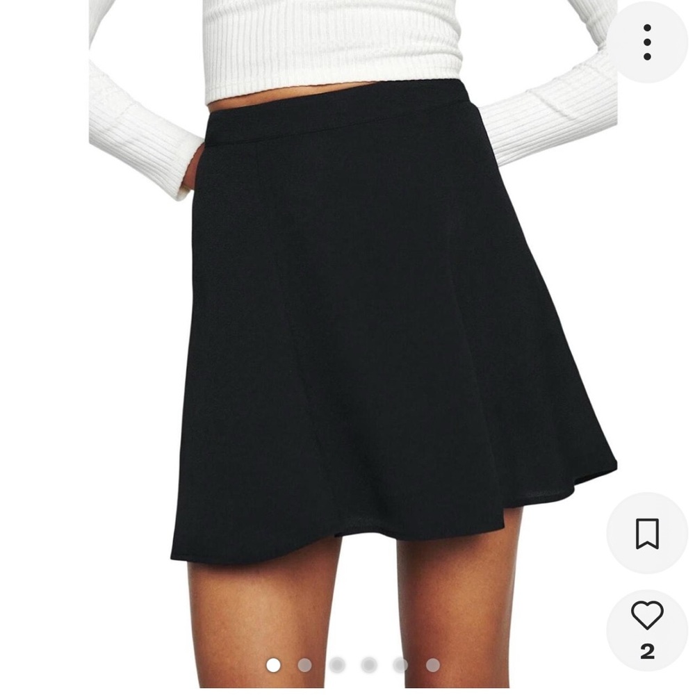Reformation Black Skater Skirt